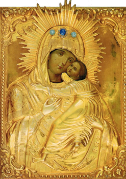 Icoana Maicii Domnului Dulcea Sărutare de la Mănăstirea Noul Valaam